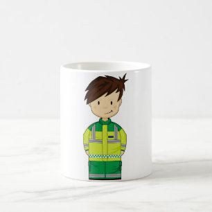 Cute Cartoon Ambulance EMT Coffee Mug
