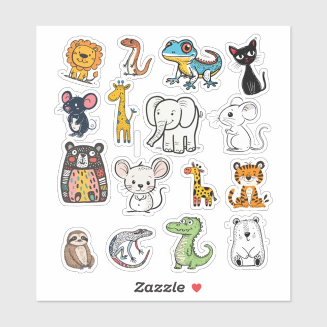 Cute Cartoon Animal Friends Collection (Sheet)