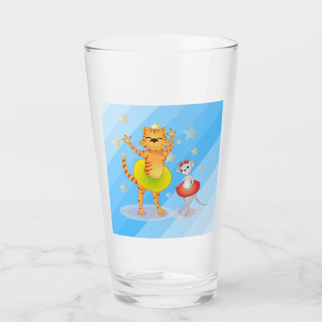 Cute Cartoon Animals Glass (Front)