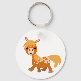 Cute Cartoon Appaloosa Pony Keychain