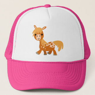 Cute Cartoon Appaloosa Pony trucker hat