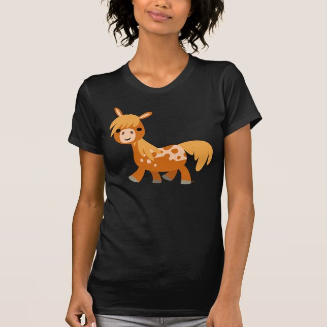 Cute Cartoon Appaloosa Pony Women T-shirt (Front)