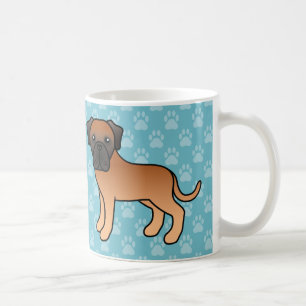 Cute Cartoon Apricot Old English Mastiff Dogs Coffee Mug
