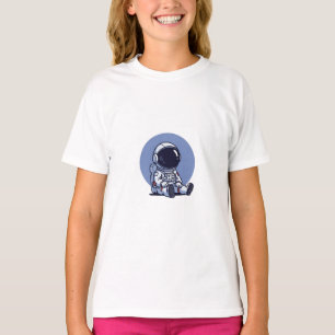 Cute Cartoon Astronaut Kids T-Shirt