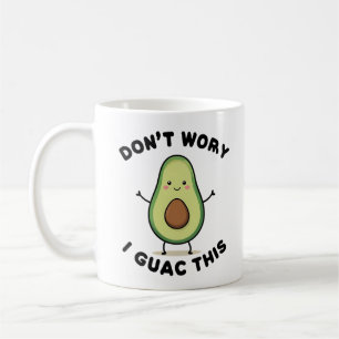 Cute Cartoon Avocado Coffee Mug