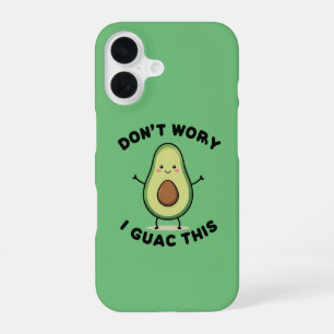 Cute Cartoon Avocado iPhone 16 Case