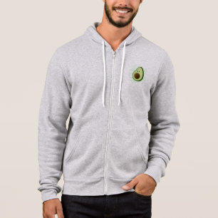 Cute Cartoon Avocado On Distressed Background Hoodie
