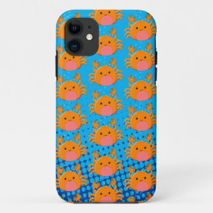 Cute Cartoon Baby Crab Blue Ocean Case-Mate iPhone Case