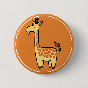 Cute Cartoon Baby Giraffe 6 Cm Round Badge
