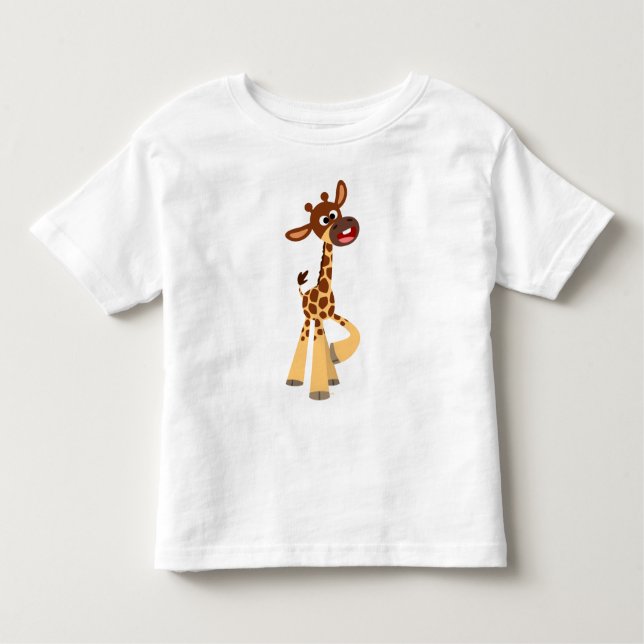 Cute Cartoon Baby Giraffe Children T-Shirt (Front)