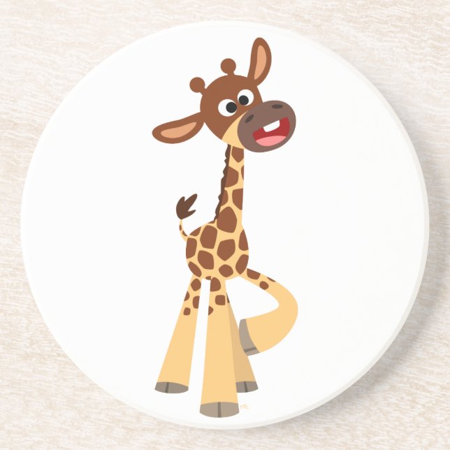 Cute Cartoon Baby Giraffe Coaster (Front)