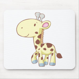 Cute Cartoon Baby Giraffe Shirts Mouse Pad
