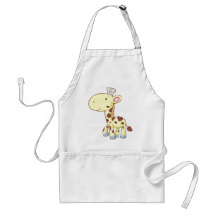 Cute Cartoon Baby Giraffe Shirts Standard Apron