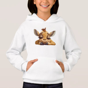 Cute Cartoon Baby Giraffe with Dreamy Eyes