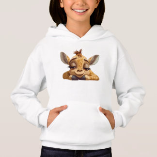 Cute Cartoon Baby Giraffe with Dreamy Eyes