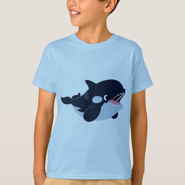 Cute Cartoon Baby Orca Children's T-Shirt (Front)