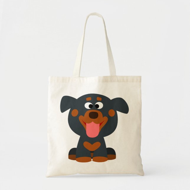 Cute Cartoon Baby Rottweiler Bag (Front)