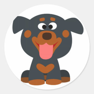 Cute Cartoon Baby Rottweiler Sticker