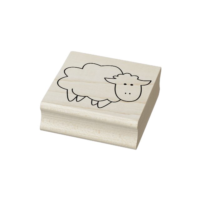 Cute Cartoon Baby Sheep Farm Animal Rubber Stamp (Stamp)