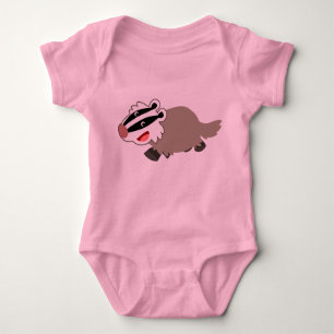 Cute Cartoon Badger Baby Clothing Baby Bodysuit