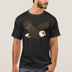 Cute Cartoon Bald Eagle in Flight Birdorable Bird T-Shirt