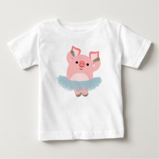 Cute Cartoon Ballerina Pig Baby T-Shirt