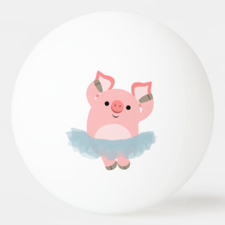 Cute Cartoon Ballerina Pig Ping Pong Ball