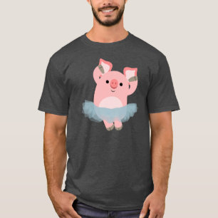 Cute Cartoon Ballerina Pig T-Shirt