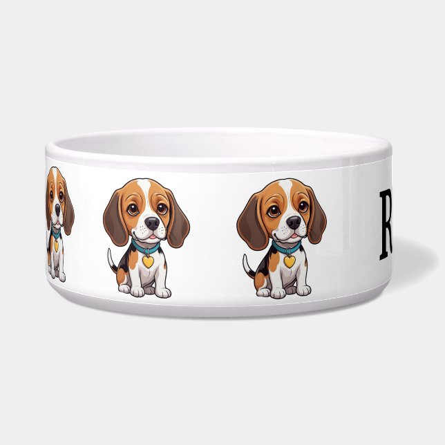Cute Cartoon Beagle Personalise (Left)