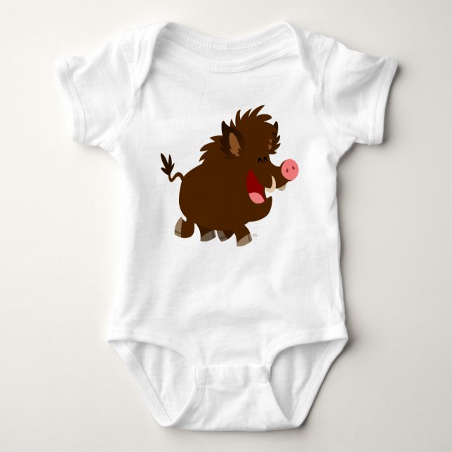 Cute Cartoon Beaming Wild Boar Baby Creeper (Front)