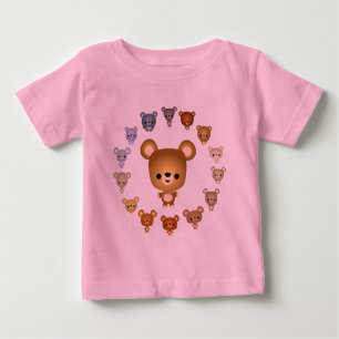 Cute Cartoon Bear Babies Baby T-Shirt