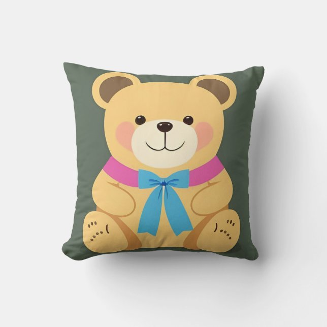 Cute Cartoon Bear Cushion (Front)