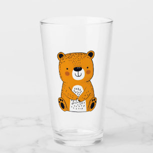 Cute cartoon bear decoration glass