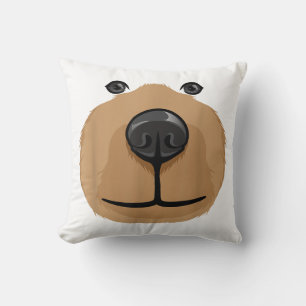 Cute Cartoon Bear Face Head Costume Party Cushion