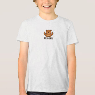 Cute Cartoon Bear I'm A Hugger Funny Animal Design Tri-Blend Shirt