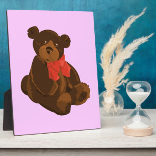 Cute cartoon bear plaque