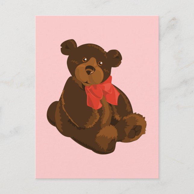 Cute cartoon bear postcard (Front)