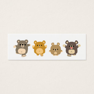 Cute cartoon Bears 2 bookmark (profile card)