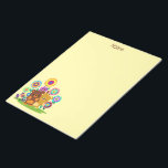 Cute Cartoon Bears' Garden Notepad<br><div class="desc">Two cute cartoon bears in their beautiful garden by Cheerful Madness!! They will accompany whatever you write on this notepad, from lists of things to buy or do, to little cute messages. This kawaii design is fully customisable and the text, as well as the background, can be changed so you...</div>