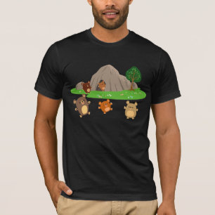 Cute Cartoon Bears in a Cave T-Shirt