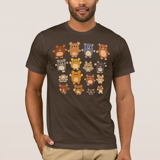 Cute Cartoon Bears T-shirt (Front)