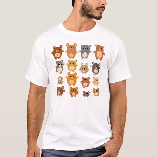 Cute Cartoon Bears Women T-shirt (Front)