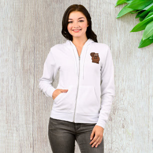 Cute Cartoon Beaver Funny Woodland Animal  Hoodie
