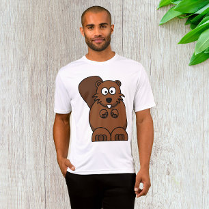 Cute Cartoon Beaver Funny Woodland Animal  T-Shirt
