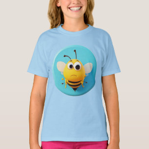 Cute Cartoon Bee Character T-Shirt