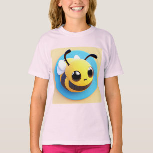 Cute Cartoon Bee Character With Large Eyes T-Shirt