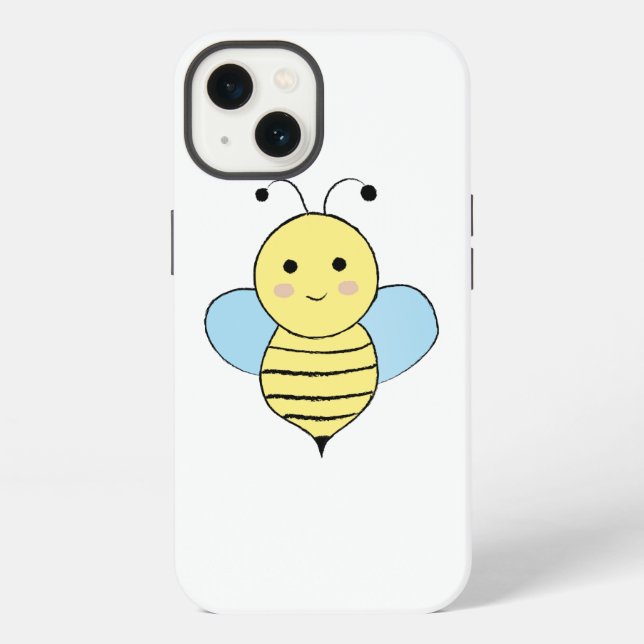 Cute Cartoon Bee iPhone Case (Back)