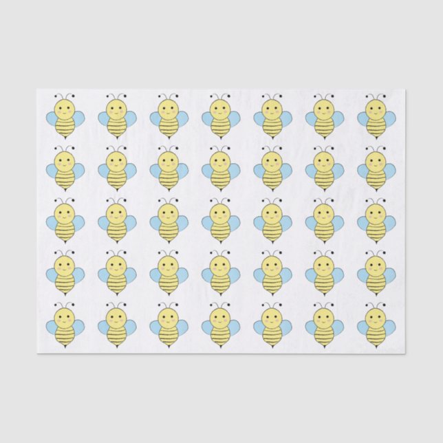 Cute Cartoon Bee Tissue Paper (Front)