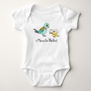 Cute Cartoon Bird Best Mum First Mother's Day Baby Bodysuit