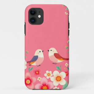 Cute Cartoon Birds Everyday Protection Grip Case-Mate iPhone Case